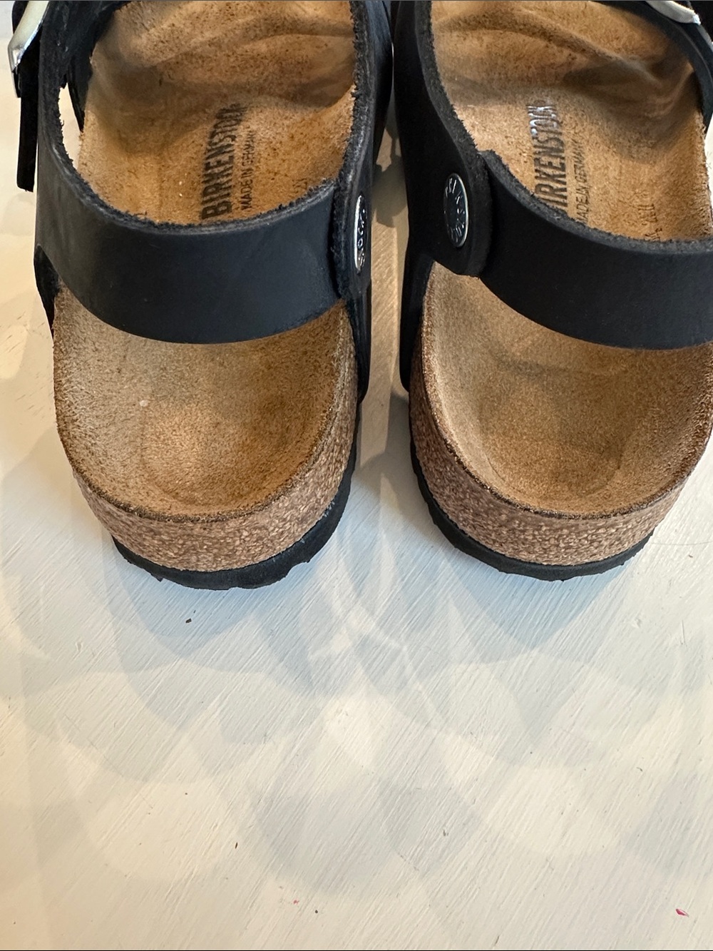 Birkenstock Black Leather Triple-Strap Ankle Sandals - Picture 5 of 9